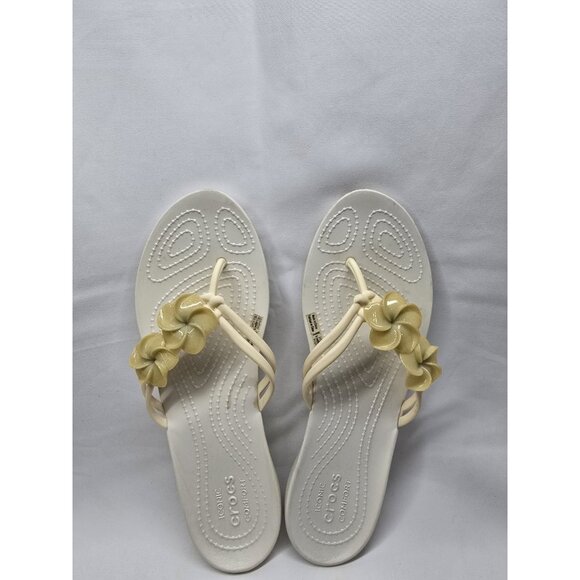 Crocs Isabella Sandals Womens 7 Flip Flops Embellished Iconic Comfort Thong - Picture 2 of 13